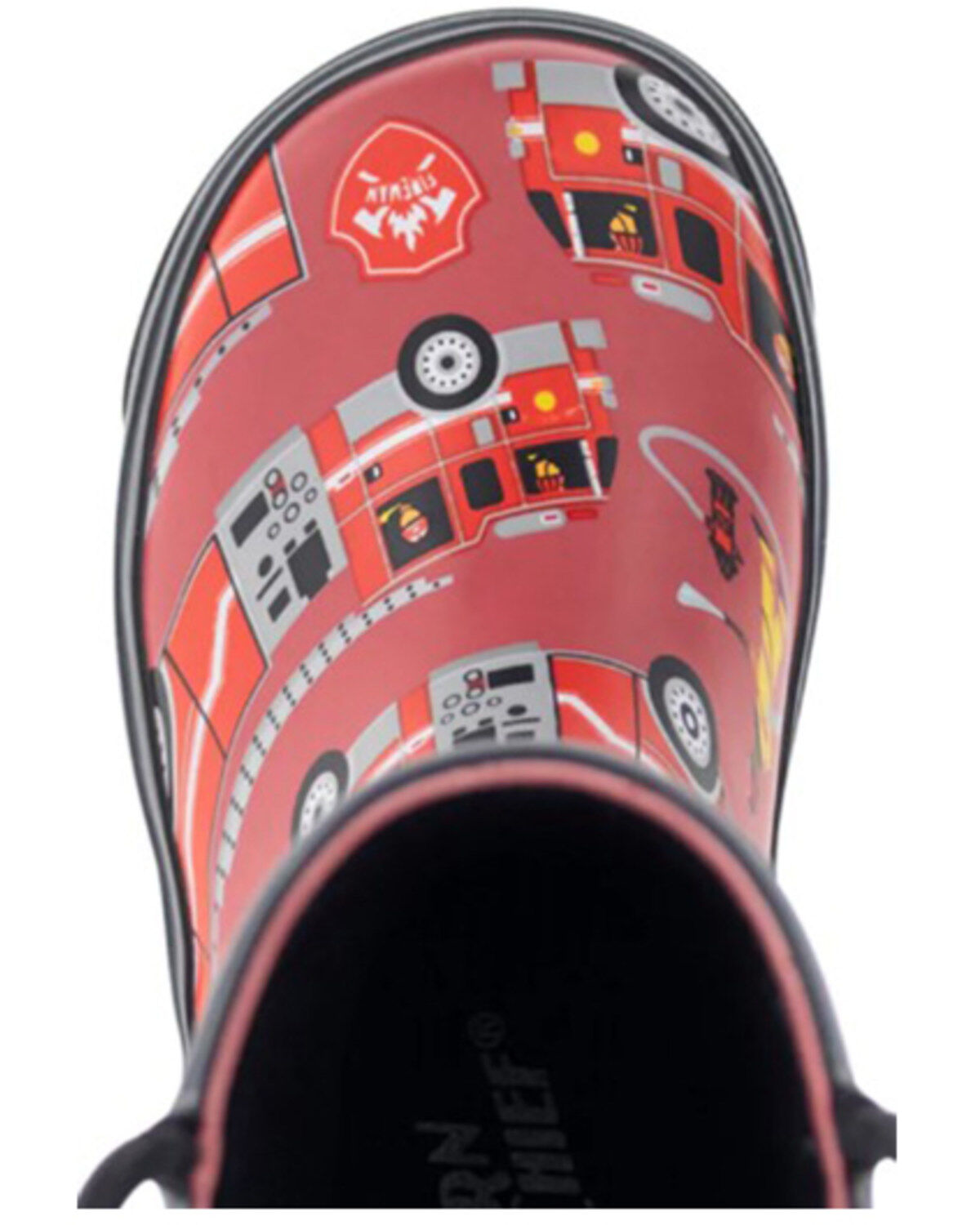 Western Chief Boys' Fire Truck Tread Rain Boots - Round Toe