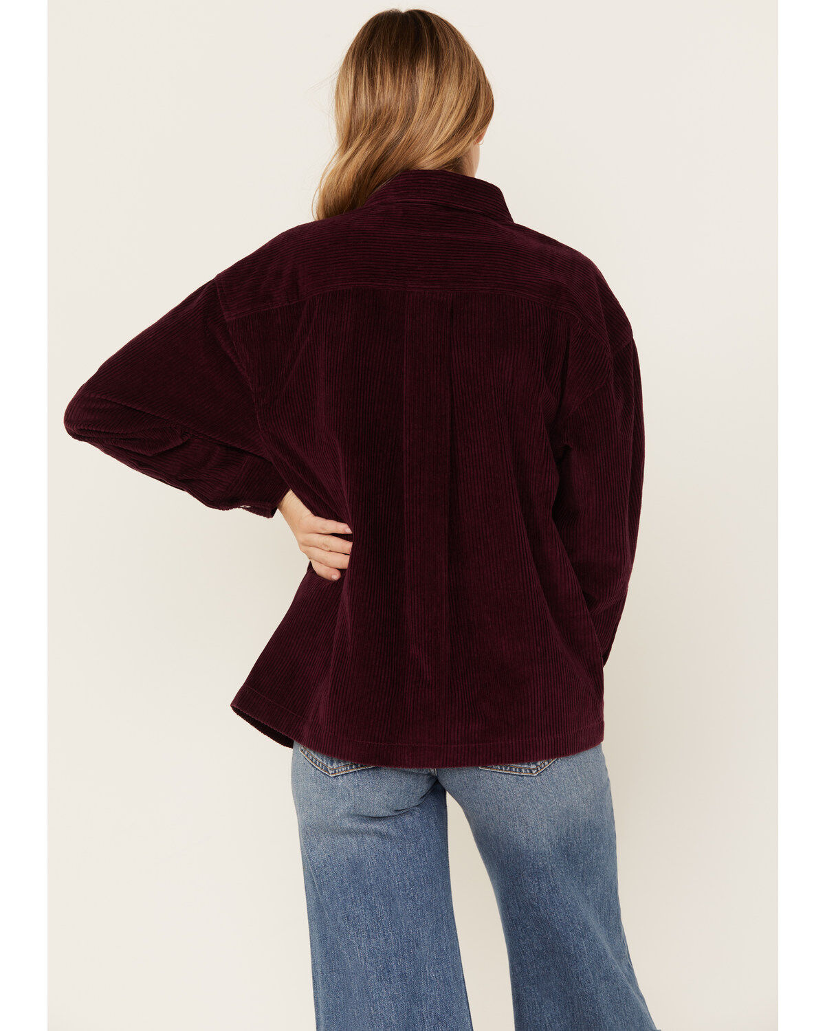 Cleo + Wolf Women's Embroidered Velvet Shacket