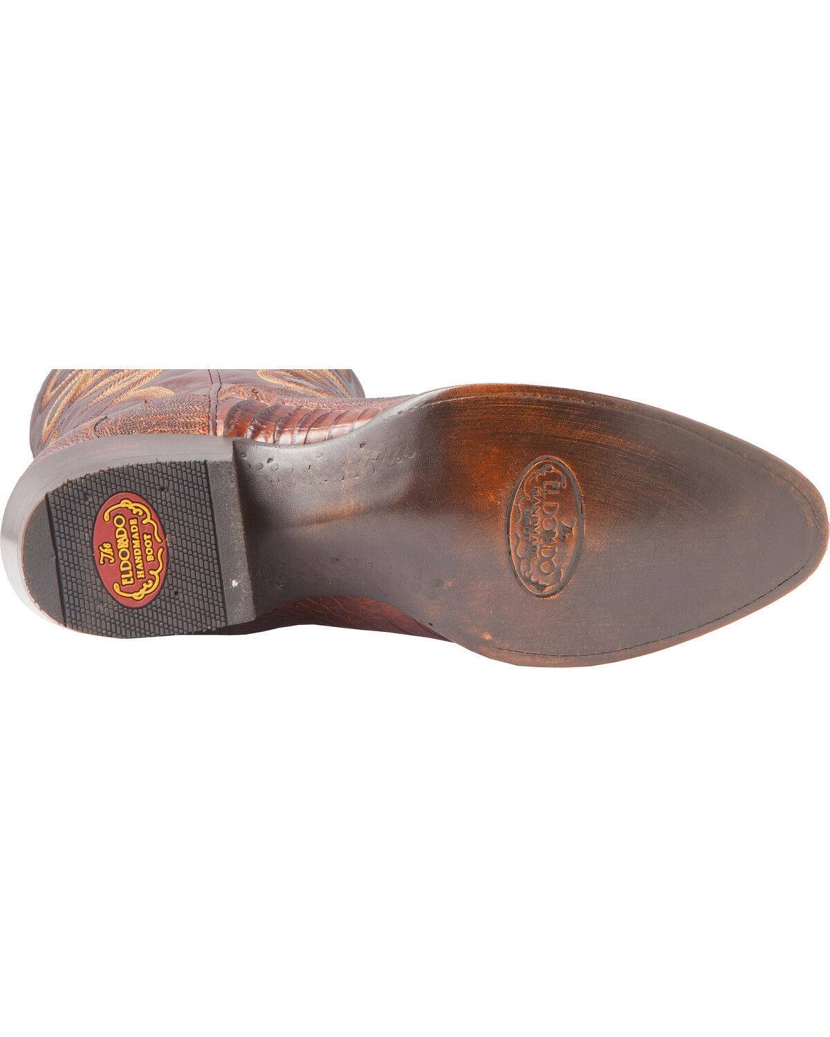 El Dorado Men's Handmade Ostrich Leg Brass Western Boots - Round Toe