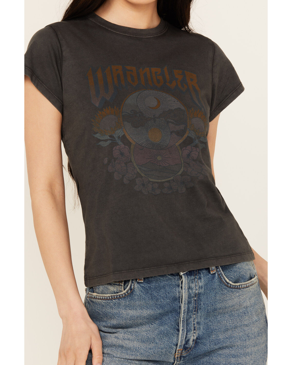 Wrangler Women's Floral Print Short Sleeve Graphic Tee