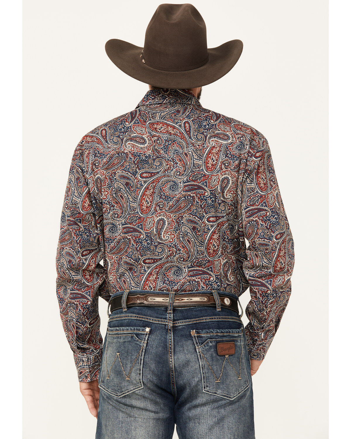 Roper Men's Amarillo Paisley Print Long Sleeve Snap Western Shirt
