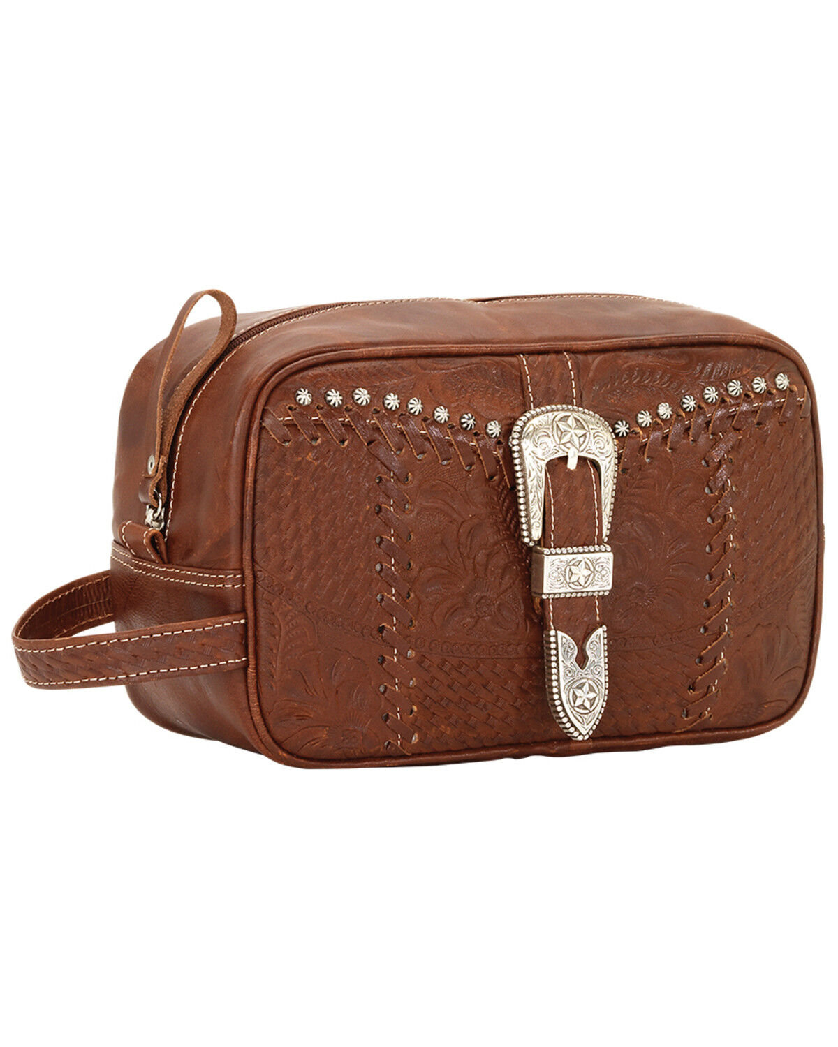 American West Leather with Buckle Dopp Kit