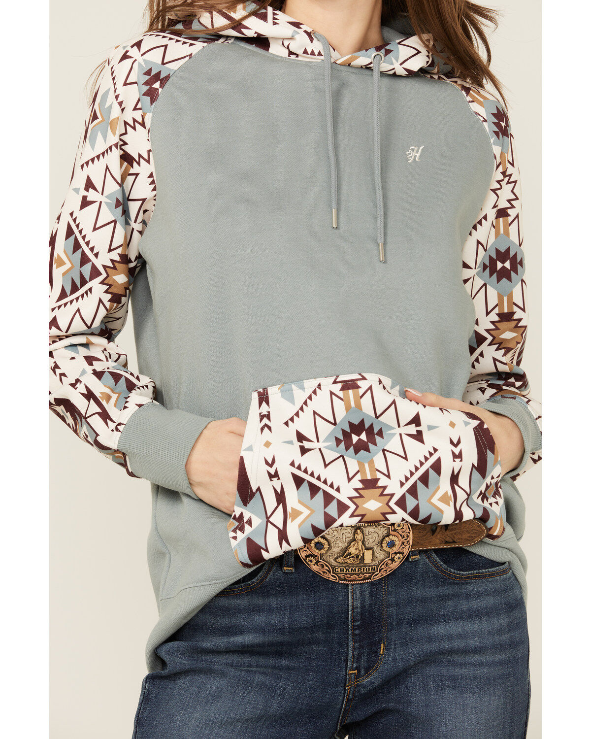 Hooey Women's Southwestern Print Hoodie