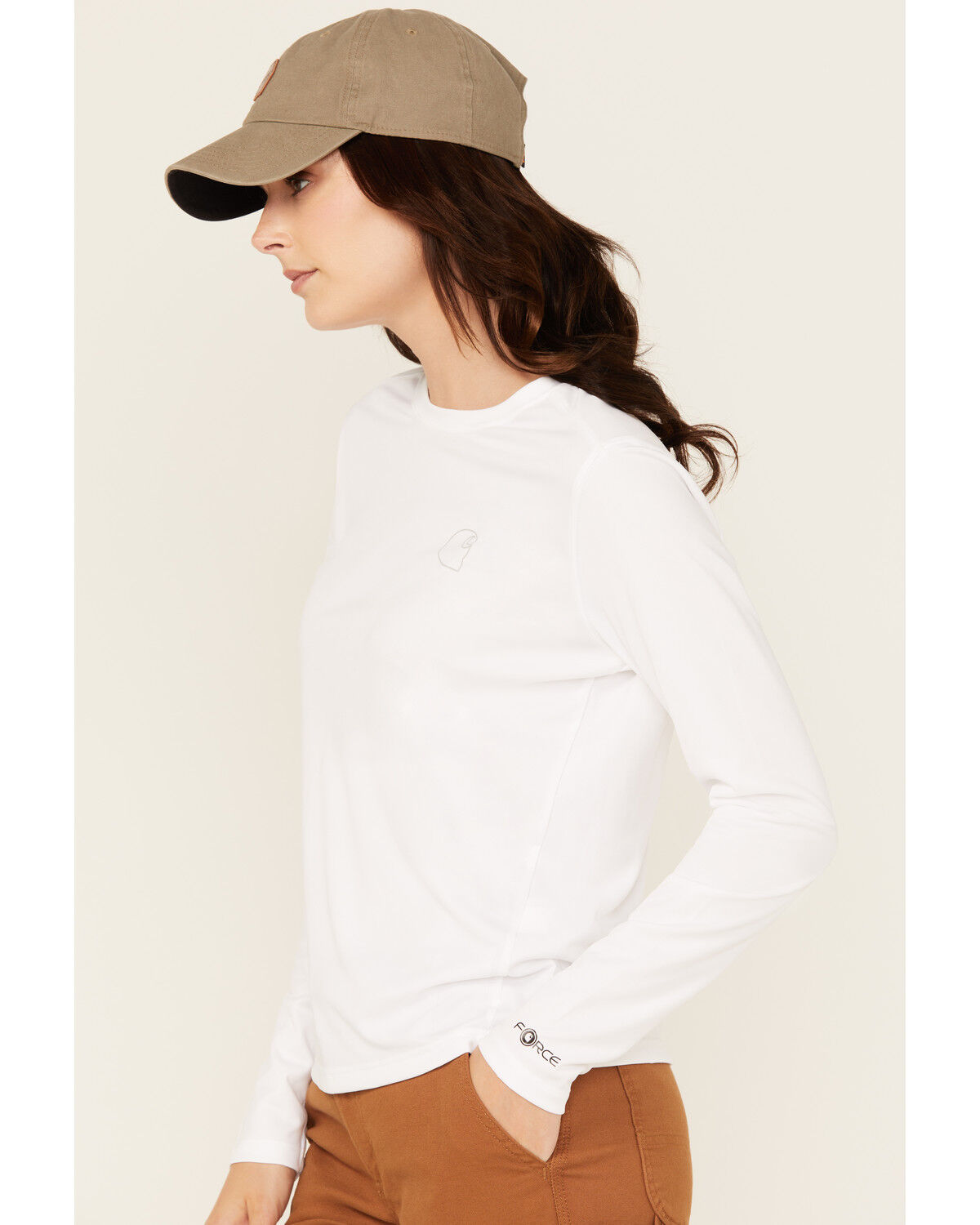 Carhartt Women's Force Sun Defender Relaxed Fit Lightweight Logo Graphic Long Sleeve Tee