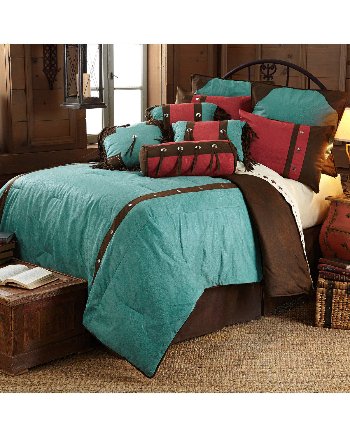 HiEnd Accents Cheyenne Floral Western King Comforter Set - 7 Piece