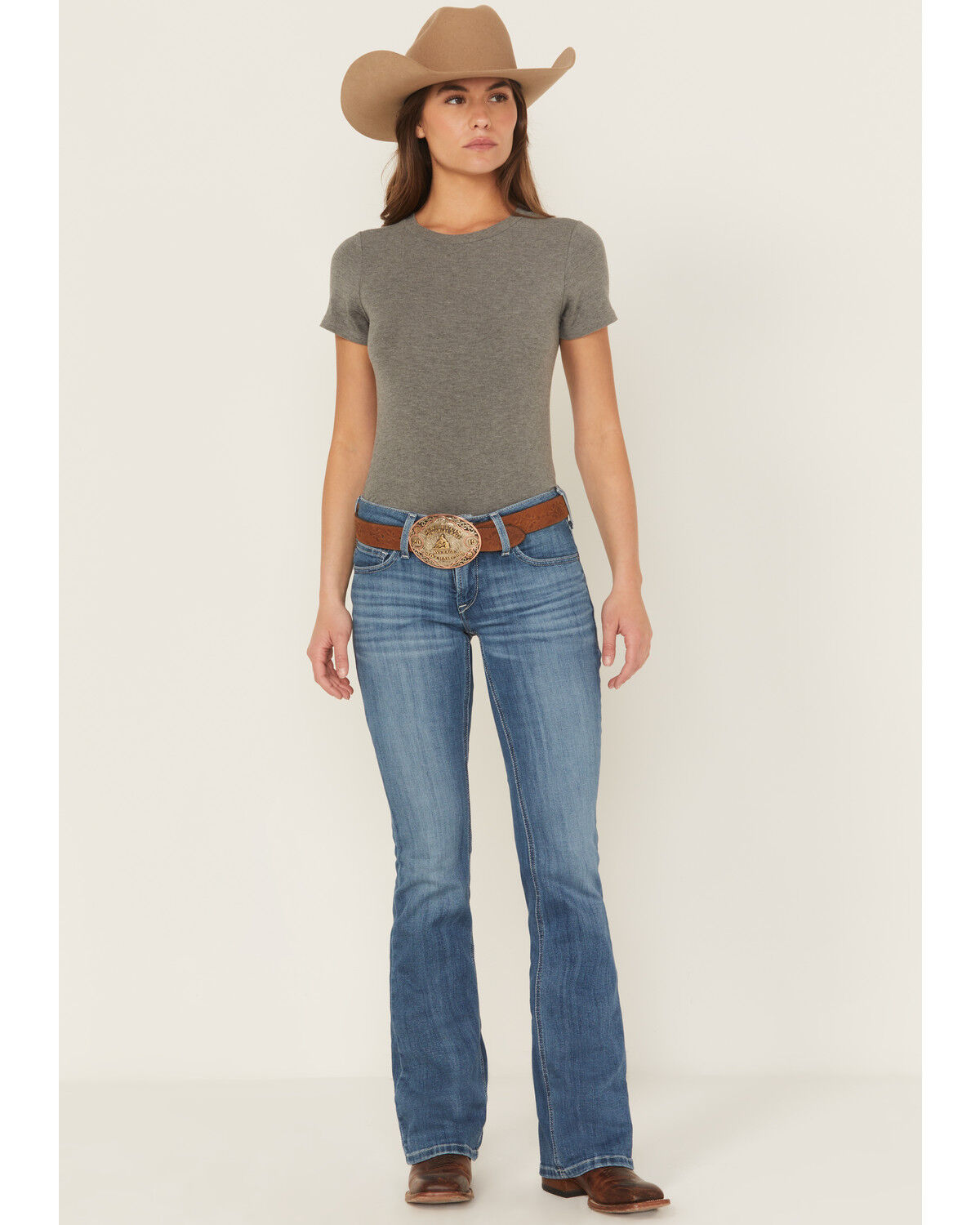Ariat Women's R.E.A.L Mid Rise Patricia Stretch Main Bootcut Jeans