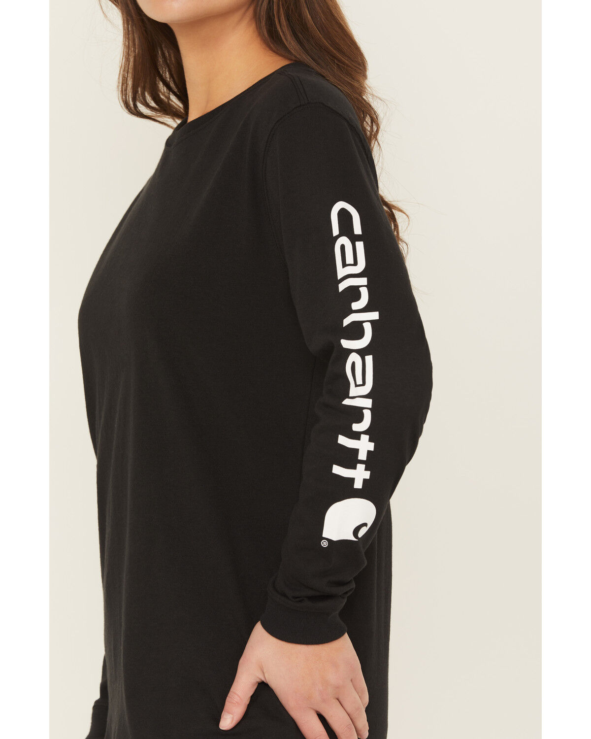 Carhartt Women's Loose Fit Heavyweight Long Sleeve Logo Graphic Work Tee