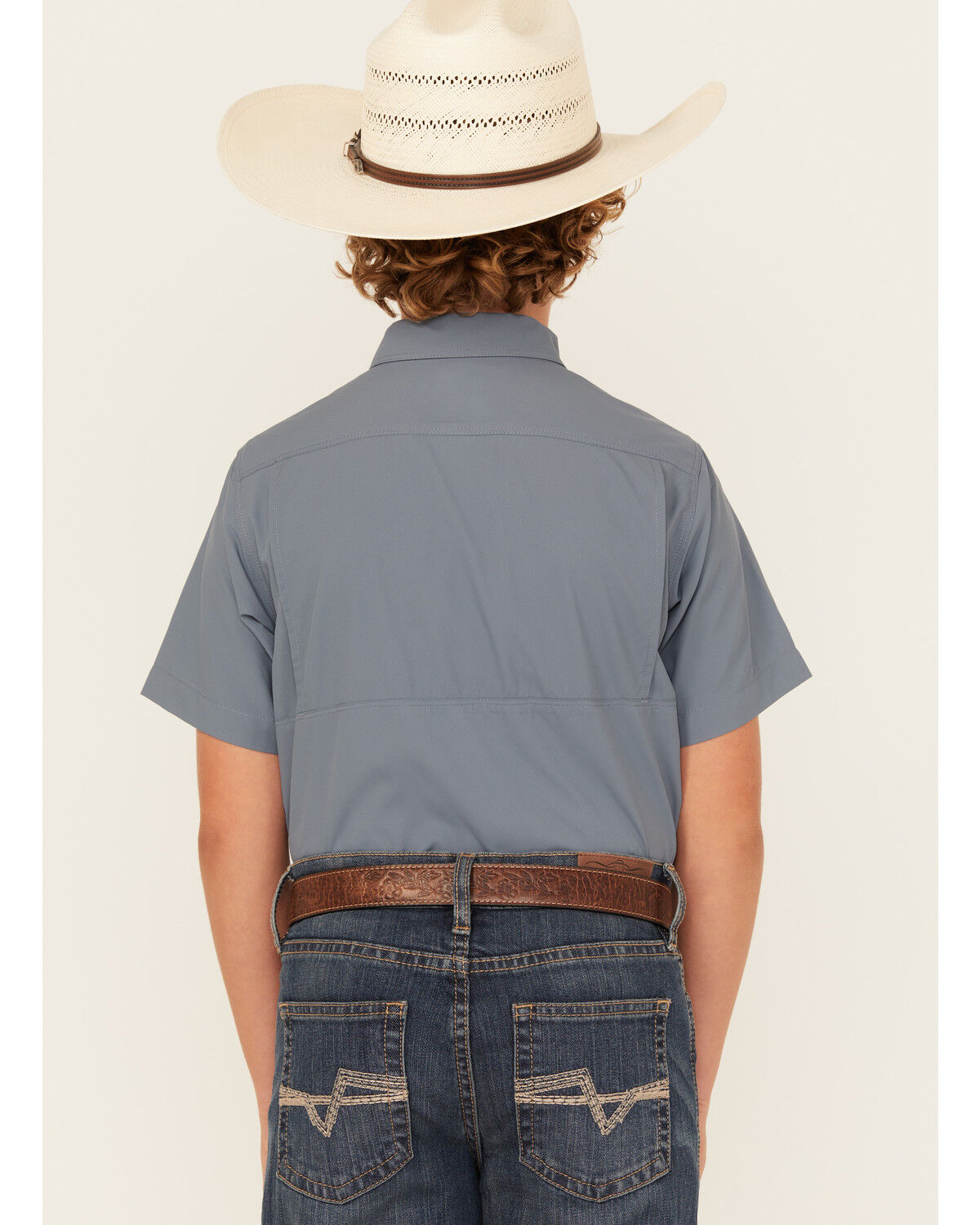 Ariat Boys' VENTEK Solid Short Sleeve Button-Down Western Shirt