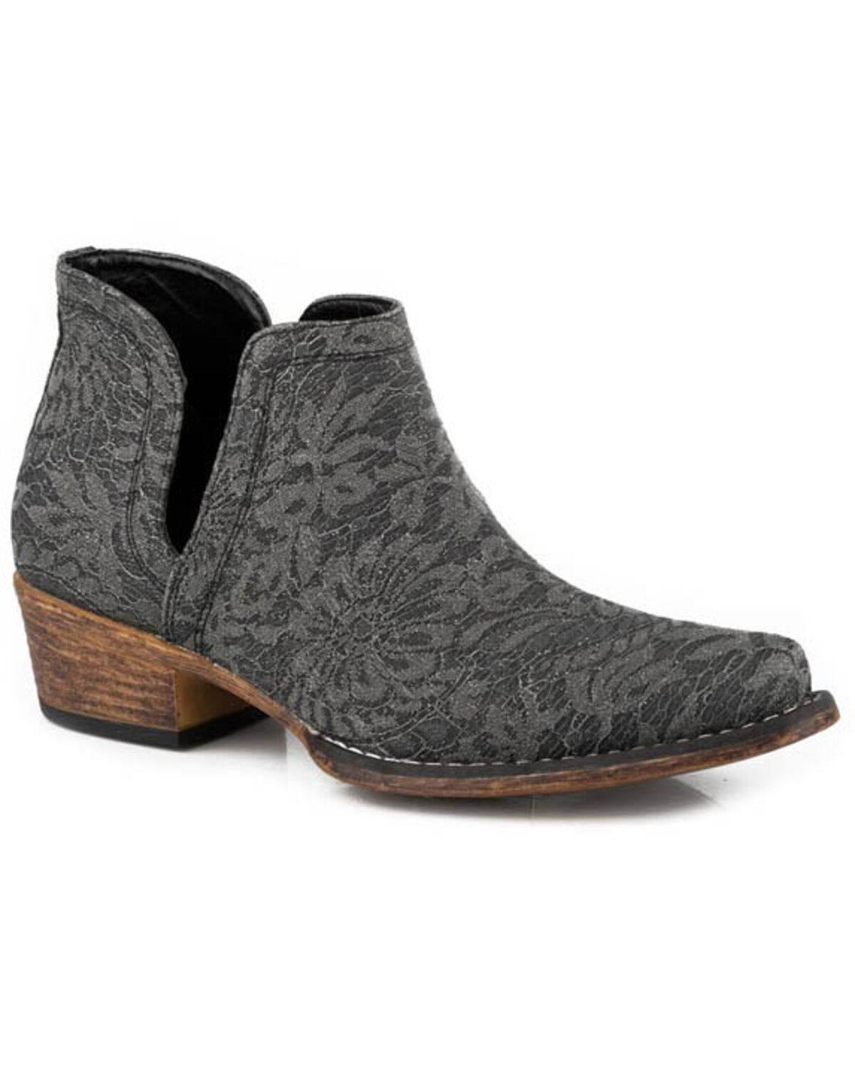Roper Women's Ava Lace Western Booties - Snip Toe