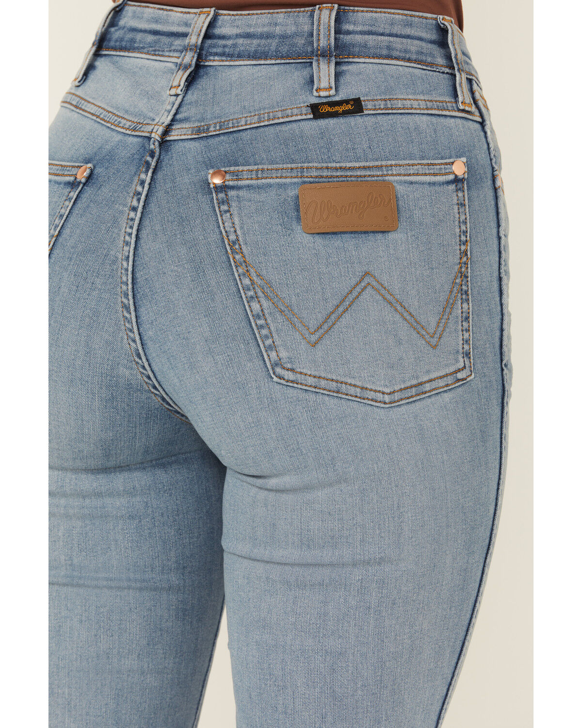 Wrangler X Lainey Wilson Women's Sky Medium Wash High Rise Boot Hugger Bootcut Stretch Denim Jeans