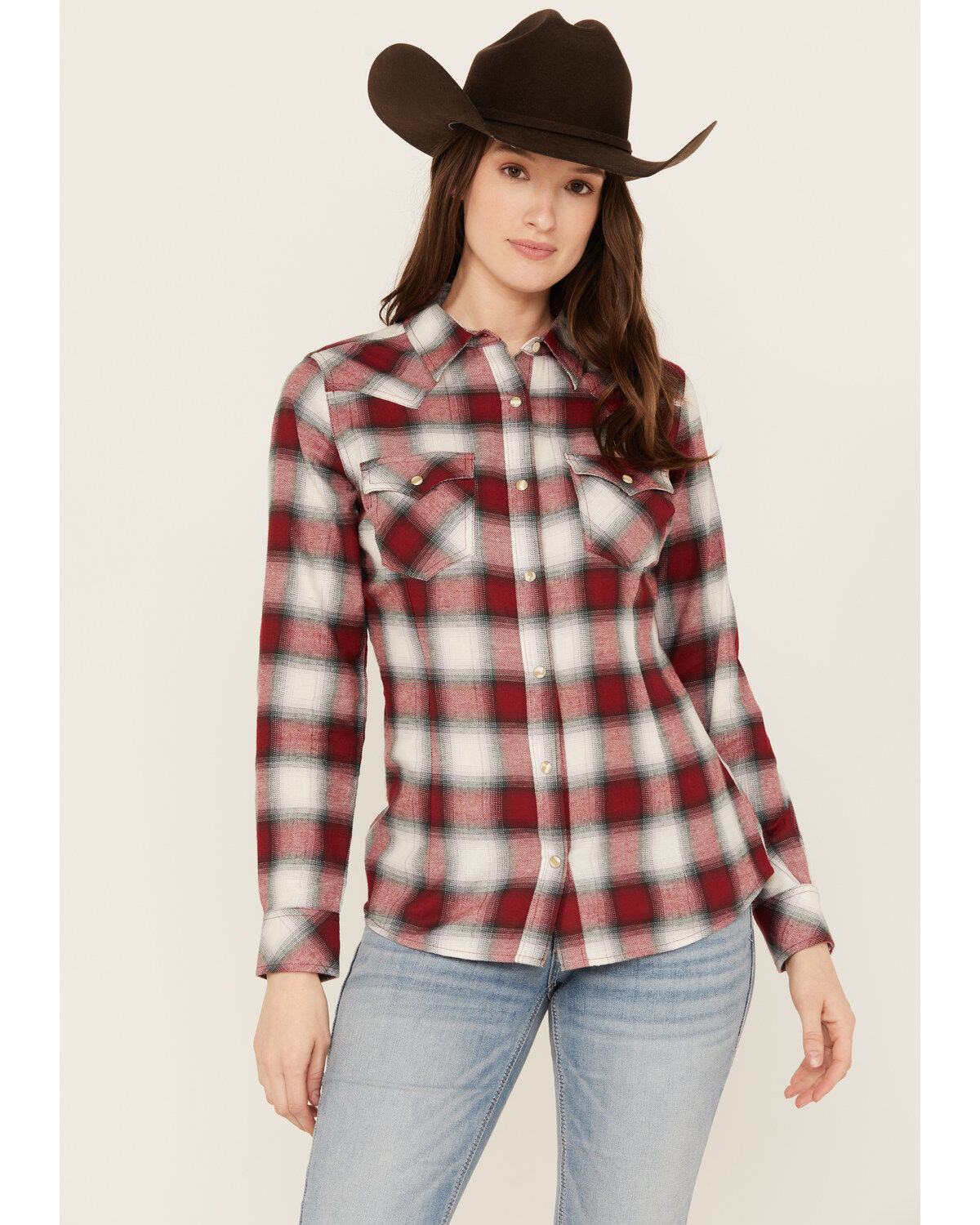 Wrangler Retro Women's Boot Barn Exclusive Long Sleeve Snap Western Flannel Shirt