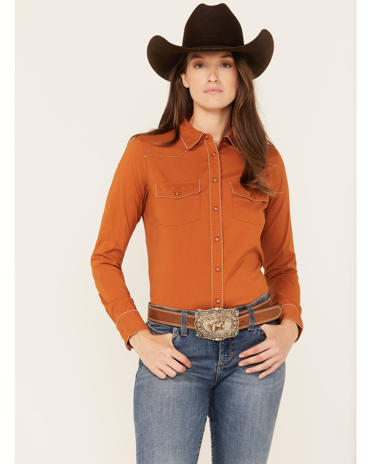 Shyanne Women's Long Sleeve Snap Vented Riding Shirt