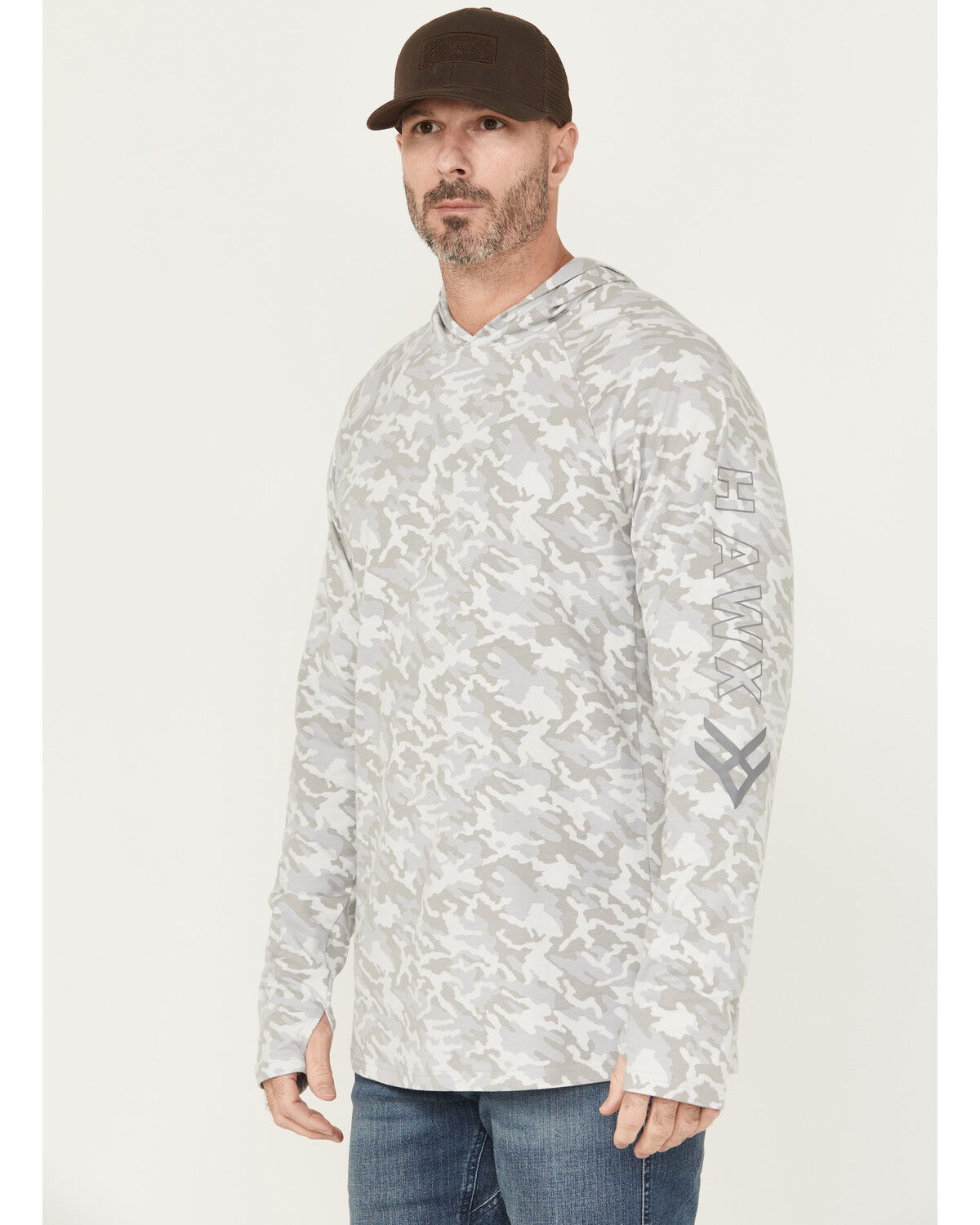 Hawx Men's Sundown Camo Print Hooded Work Shirt