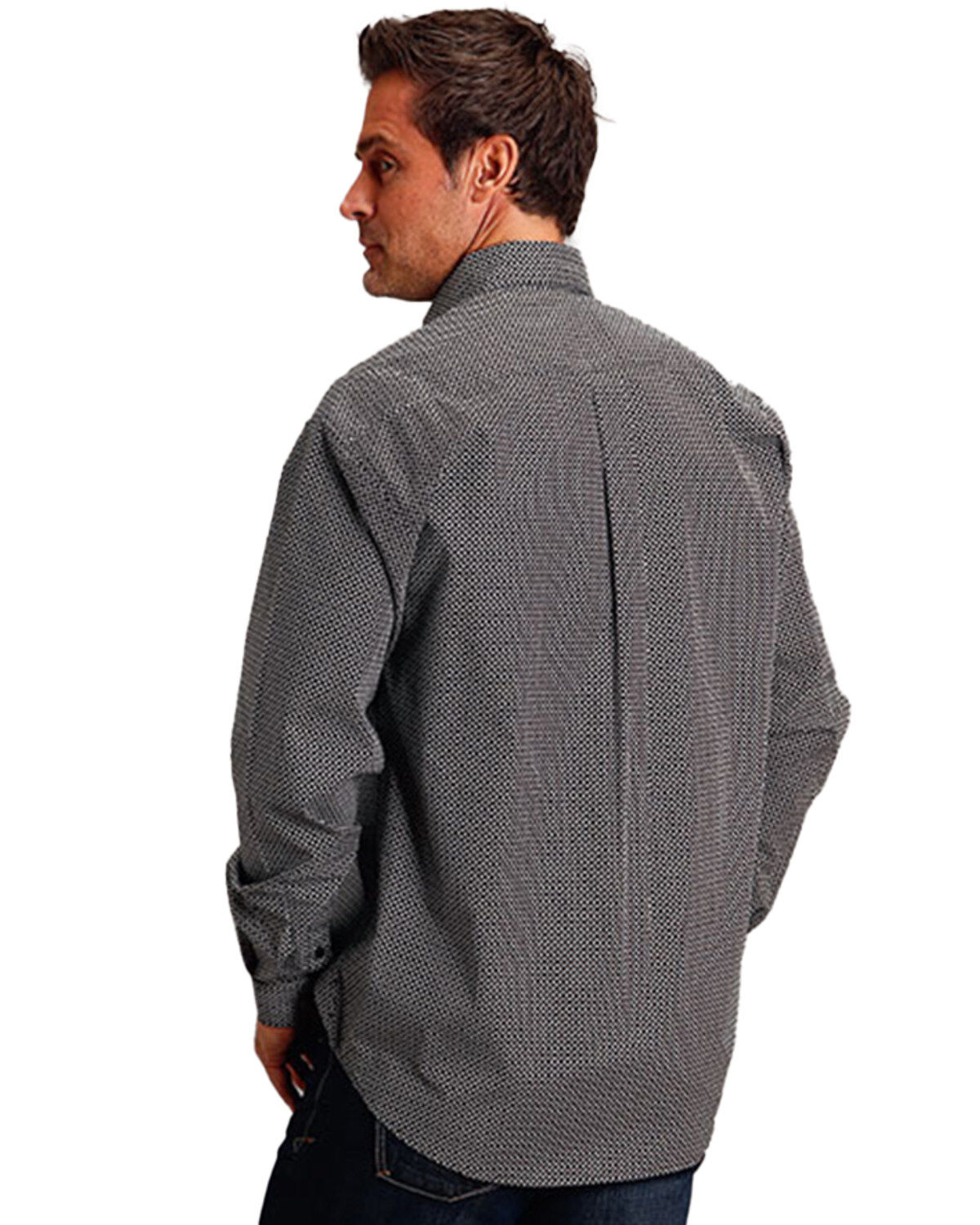 Stetson Men's Geo Print Long Sleeve Button-Down Western Shirt