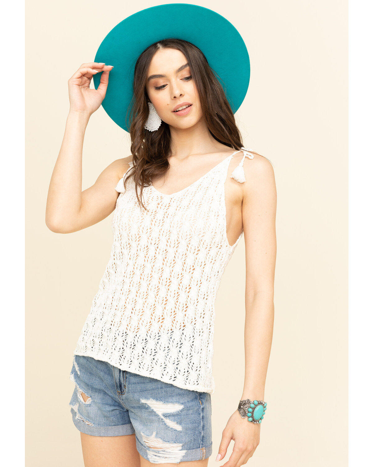 Rock & Roll Denim Women's Tie Strap Sweater Cami