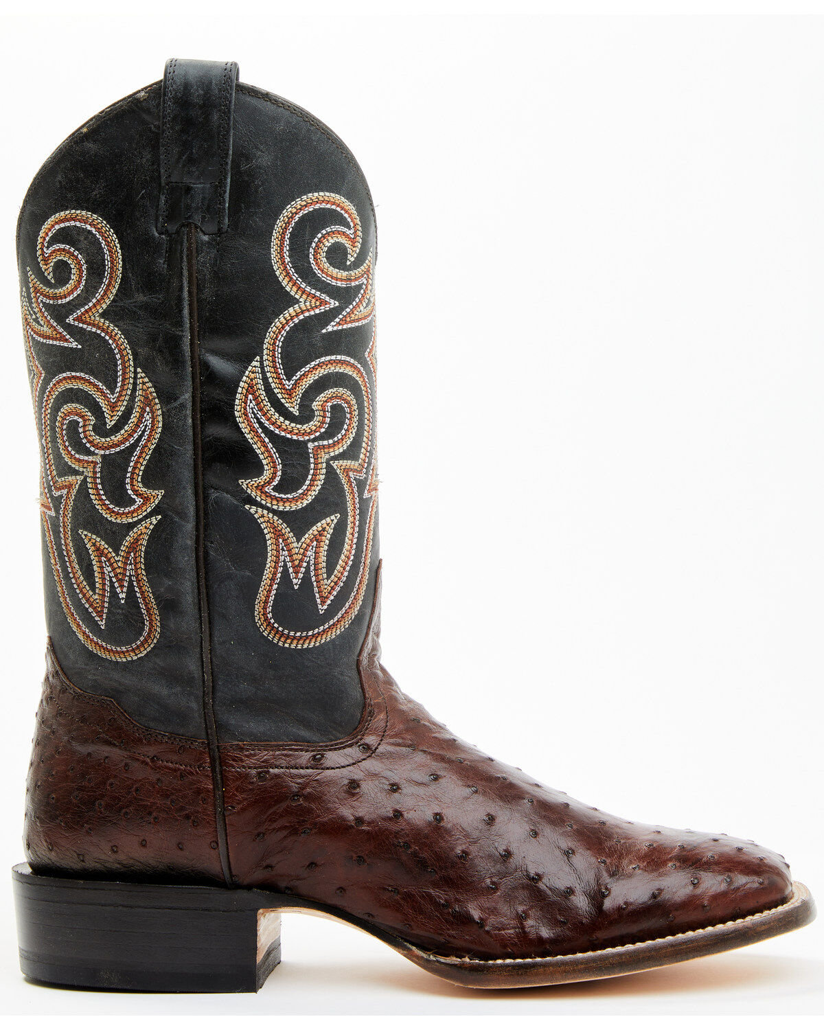 Cody James Men's Exotic Full Quill Ostrich Western Boots - Broad Square Toe