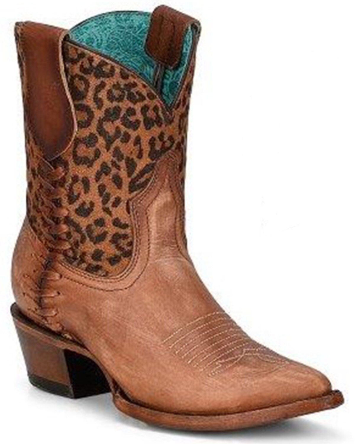 Corral Women's Leopard Print Western Booties - Snip Toe