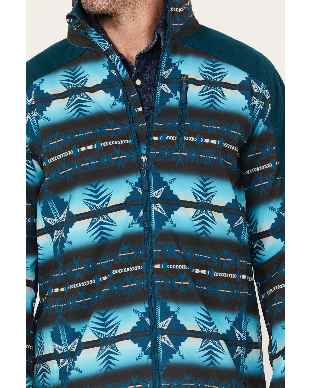 Powder River Outfitters Men's Southwestern Print Softshell Jacket