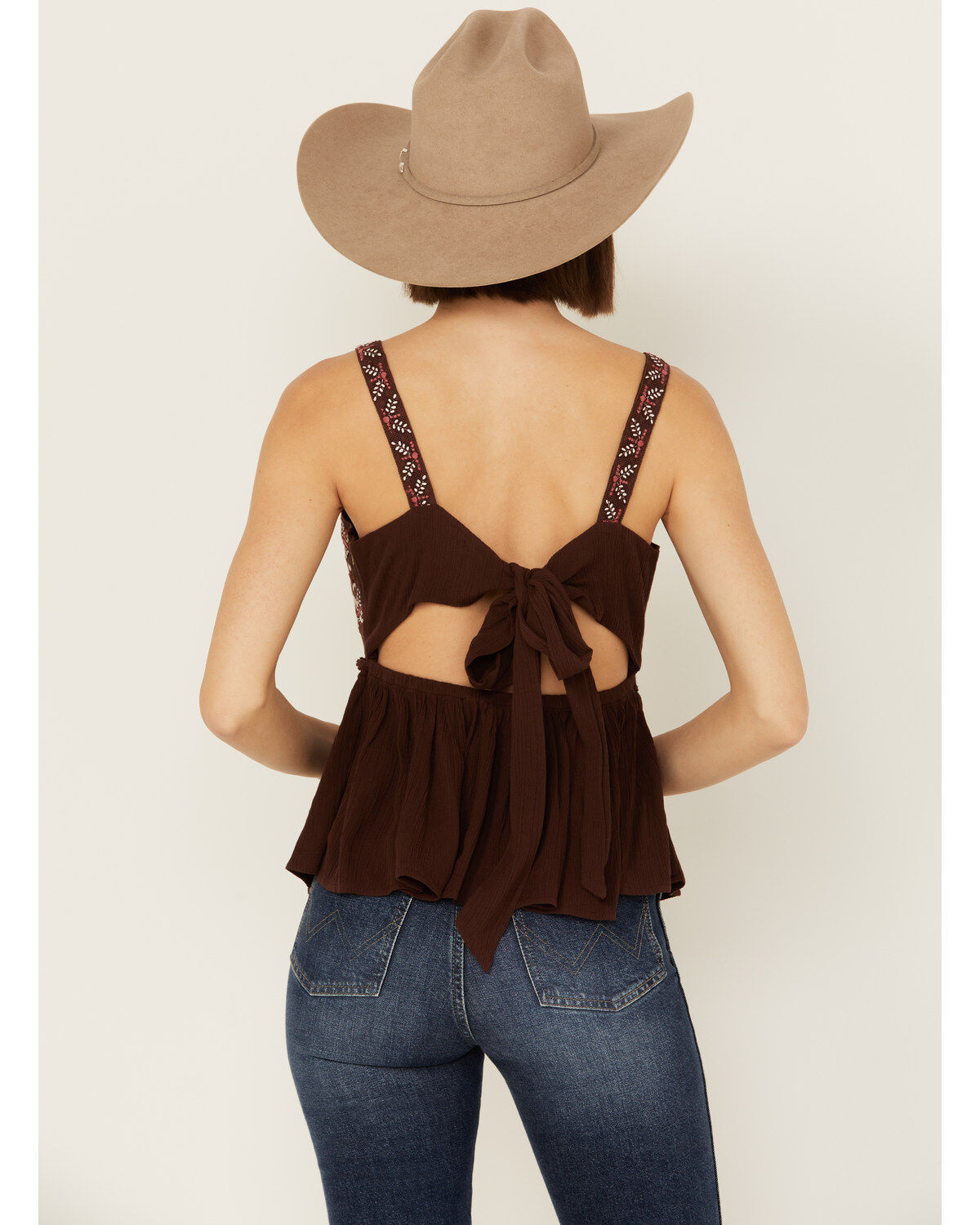 Shyanne Women's Tie Back Embellished Tank