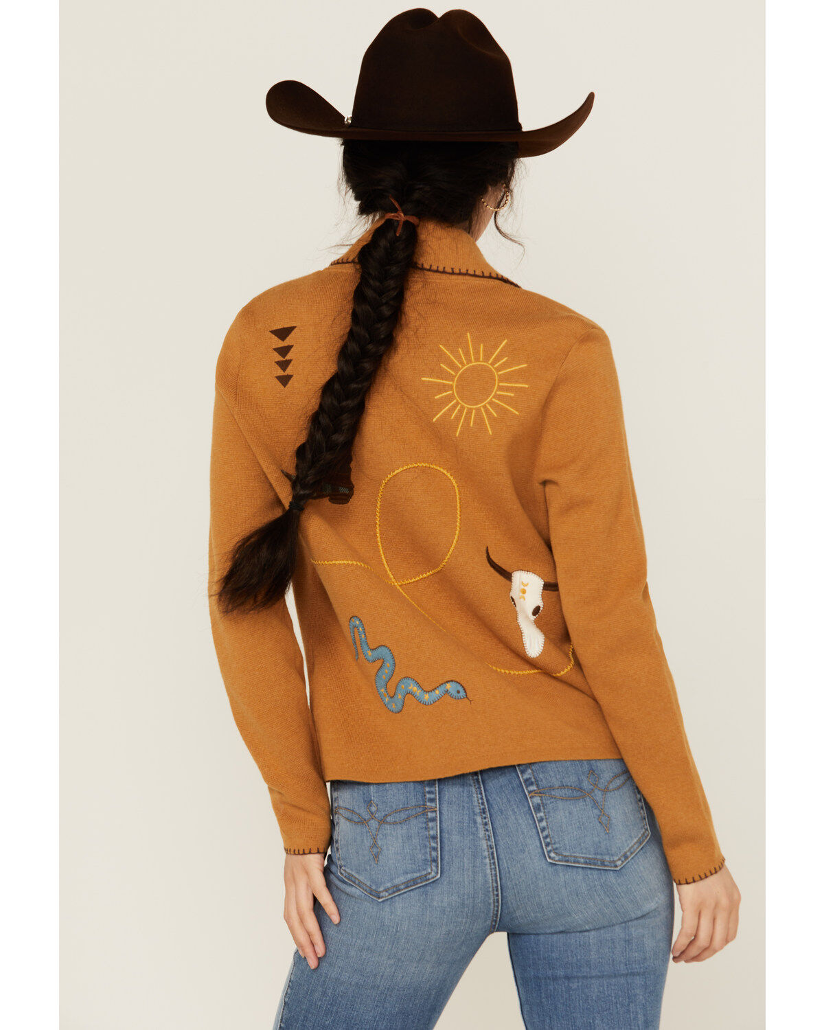 Pendleton Women's Conversational Print Embroidered Cardigan