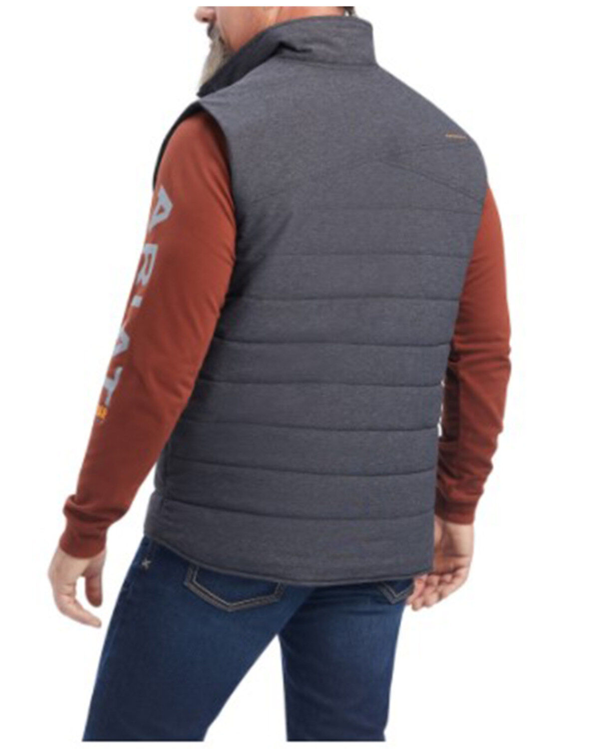 Ariat Men's Rebar Valiant Stretch Canvas Zip-Front Insulated Work Vest