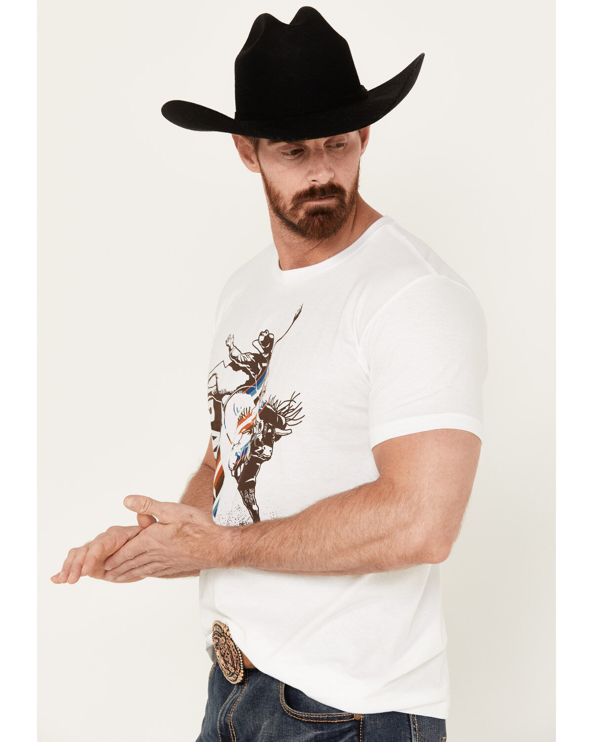 RANK 45® Men's Neil Holmes Bull Rider Short Sleeve Graphic T-Shirt