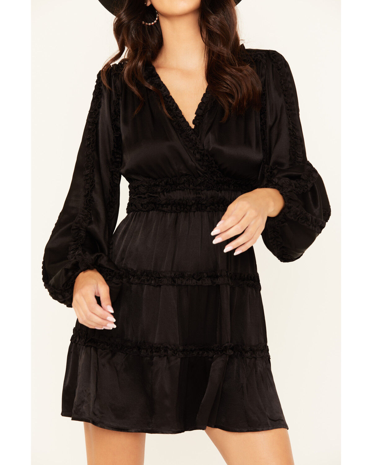 Shyanne Women's Long Sleeve Ruffle Mini Dress