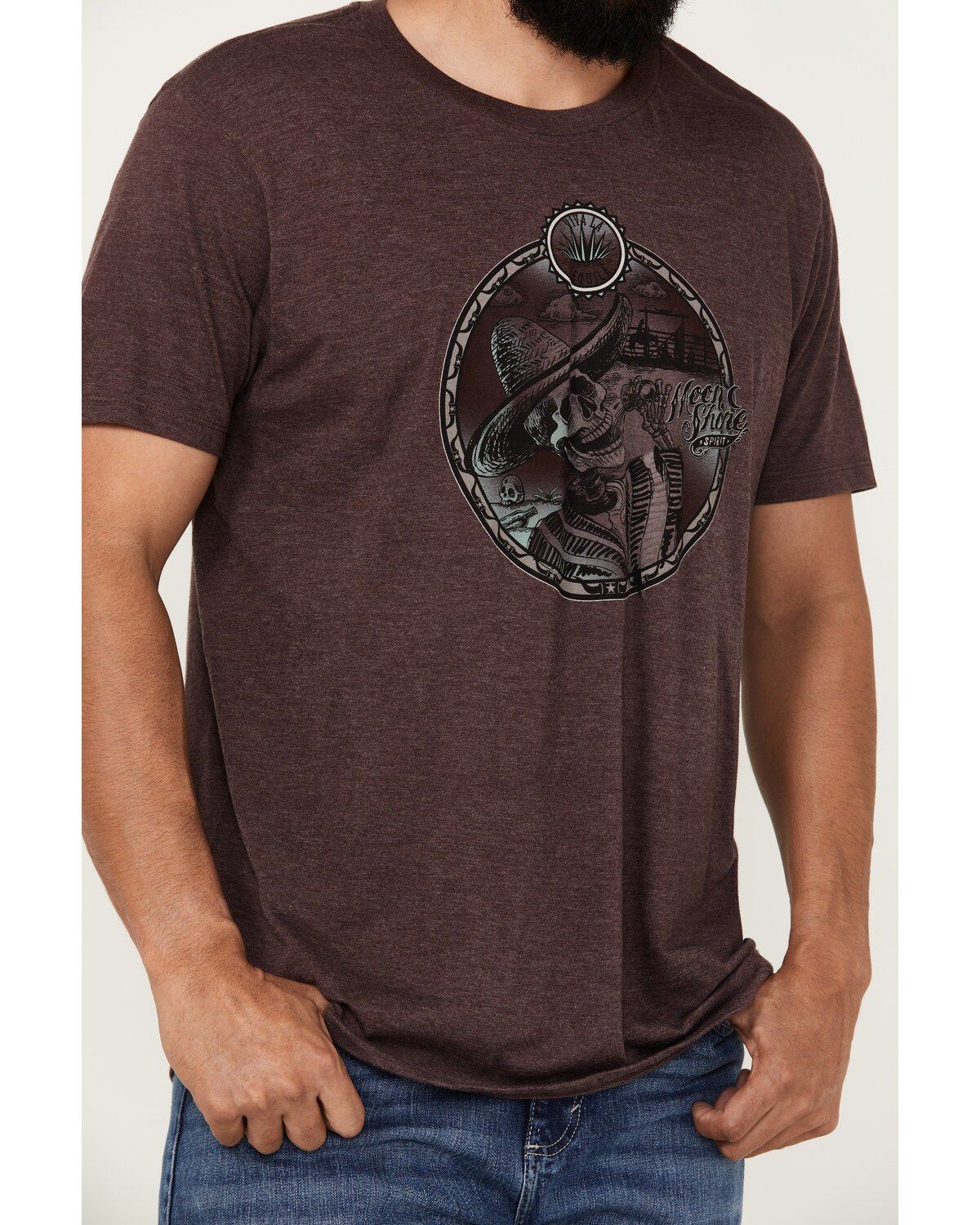 Moonshine Spirit Men's Viva La Tequila Short Sleeve Graphic T-Shirt