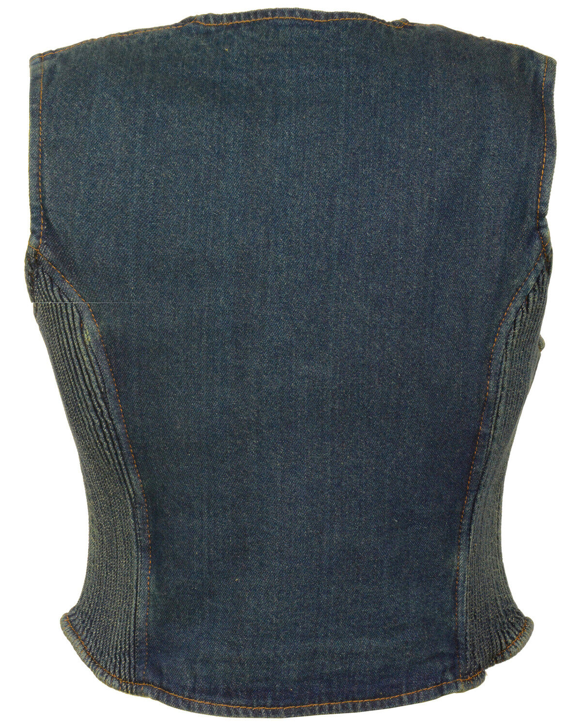 Milwaukee Leather Women's Side Stretch Zipper Front Denim Vest - 4X