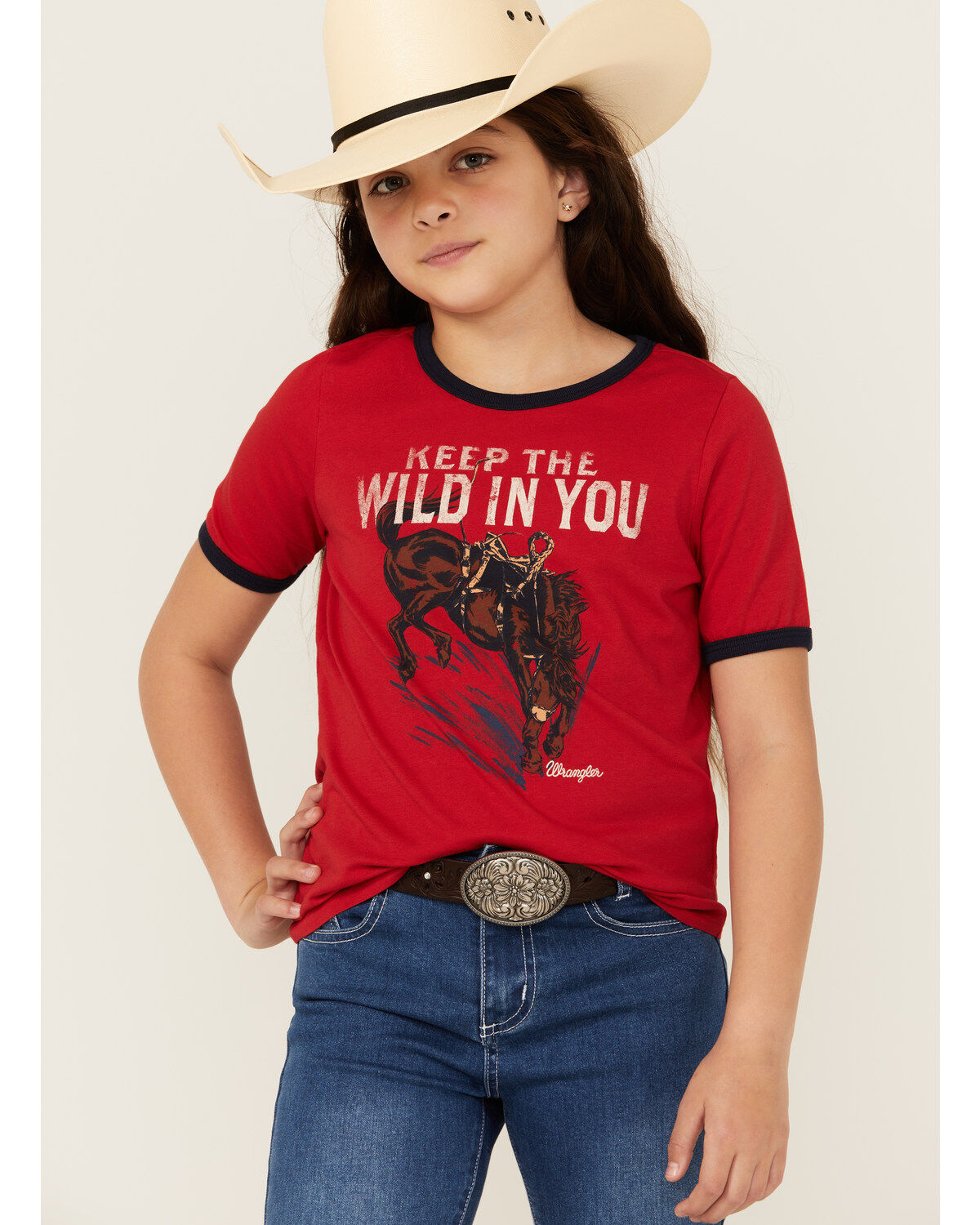Wrangler Girls' Bucking Bronco Short Sleeve Graphic Tee