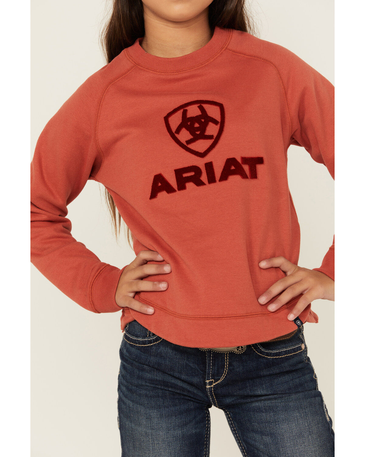 Ariat Girls' Benicia Felt Logo Sweatshirt