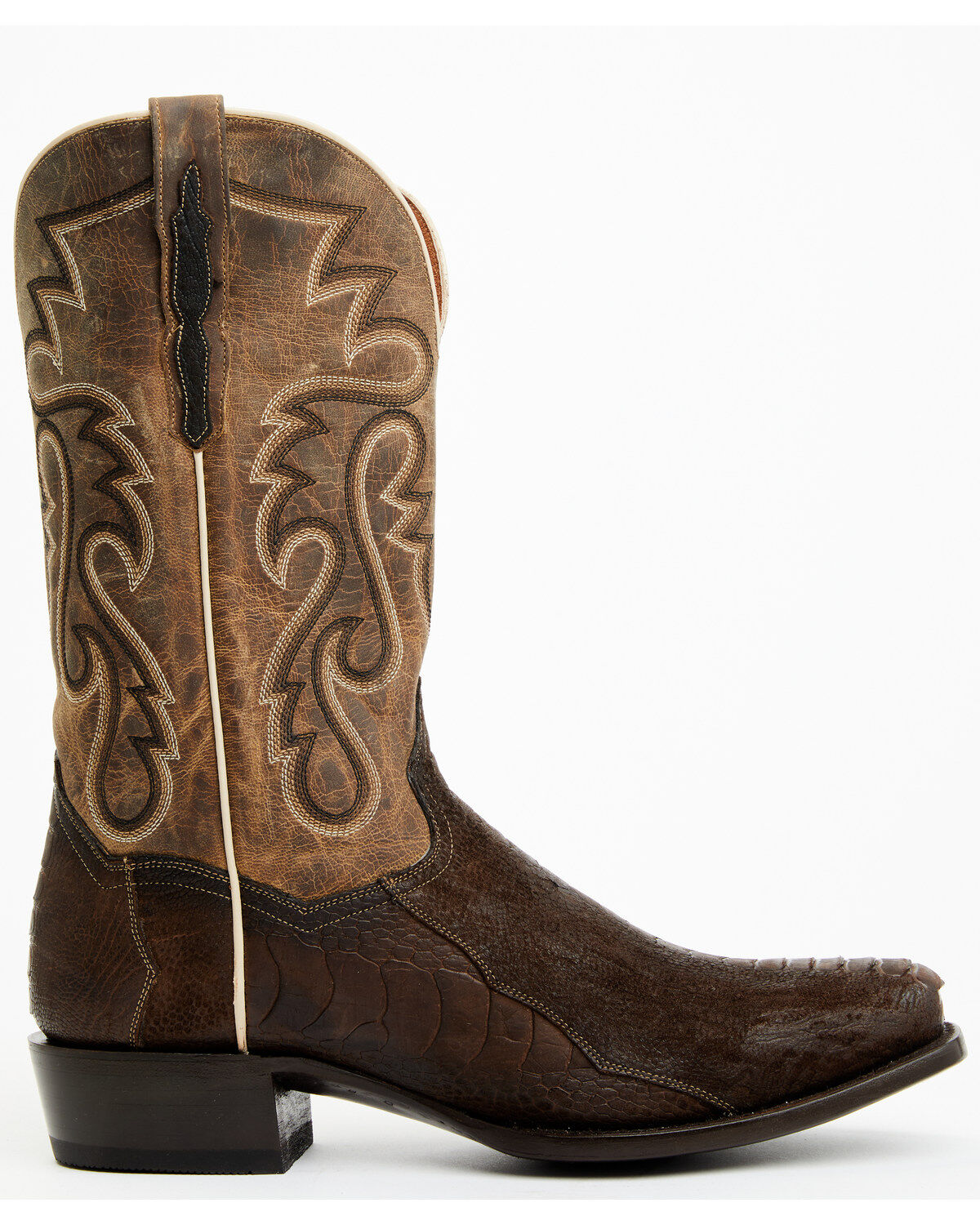 Dan Post Men's Exotic Ostrich Leg Western Boots - Square Toe