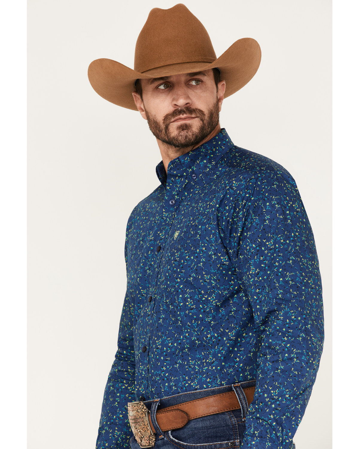 Ariat Men's Benji Floral Print Button Down Western Shirt