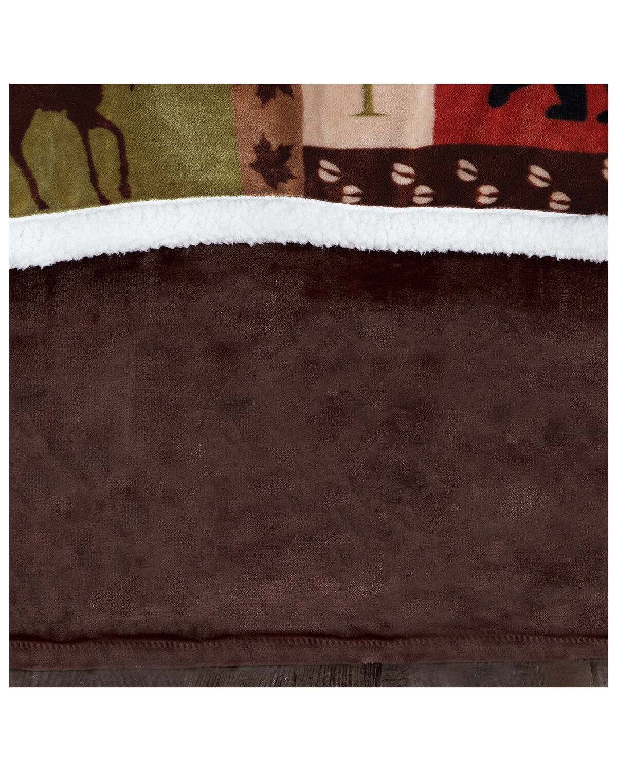 Carstens Home Solid Brown Plush Velvet Bed Skirt - Queen Size