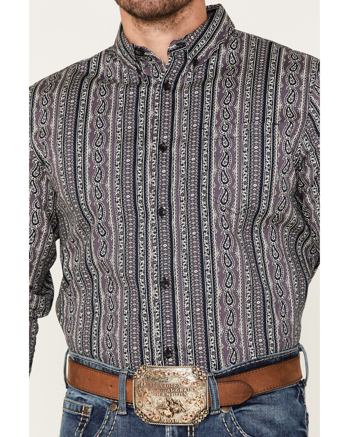 Cody James Men's Marsh Paisley Print Button Down Western Shirt