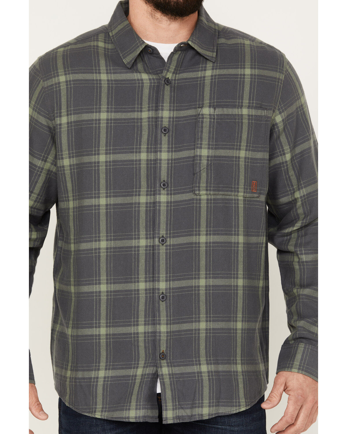 Brothers and Sons Men's Casual Plaid Print Long Sleeve Button-Down Western Flannel Shirt