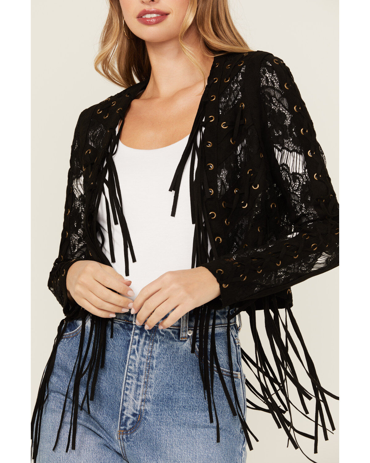 Vocal Women's Suede Tassel Jacket