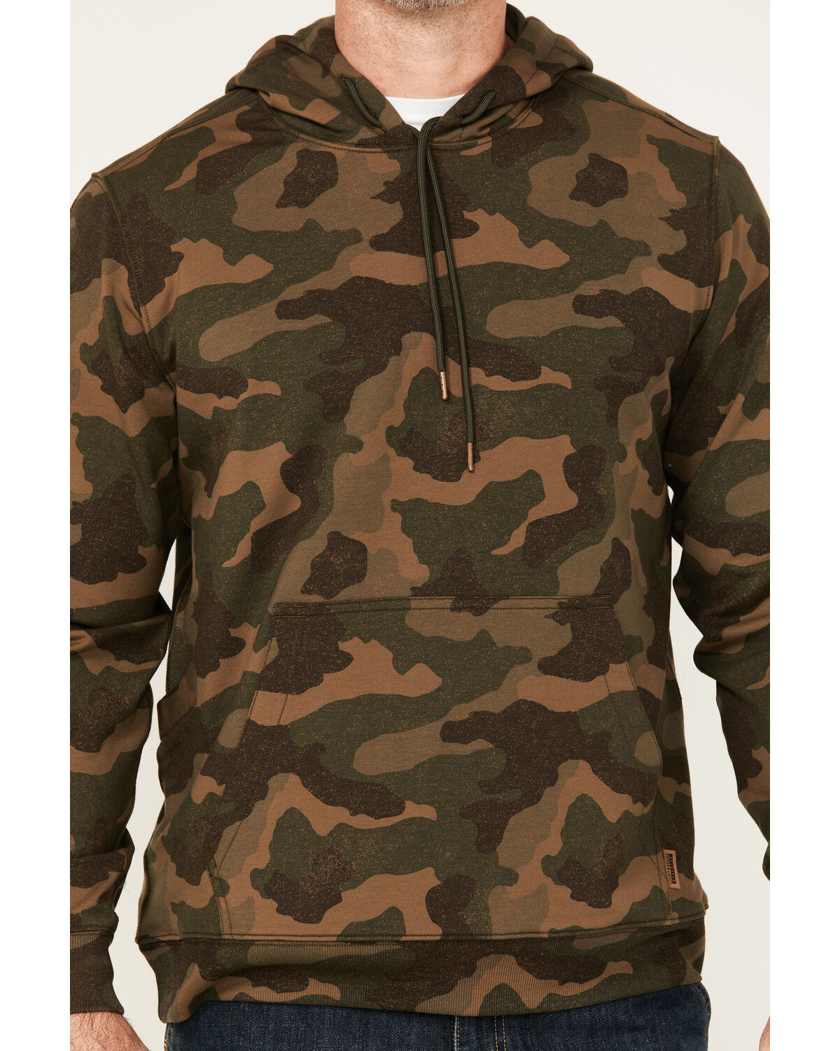 Lucky Brand Workwear Men's Camo Print French Terry Hooded Sweatshirt