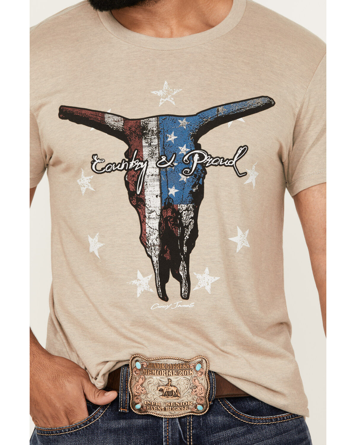 Cody James Men's Country And Proud Short Sleeve Graphic T-Shirt