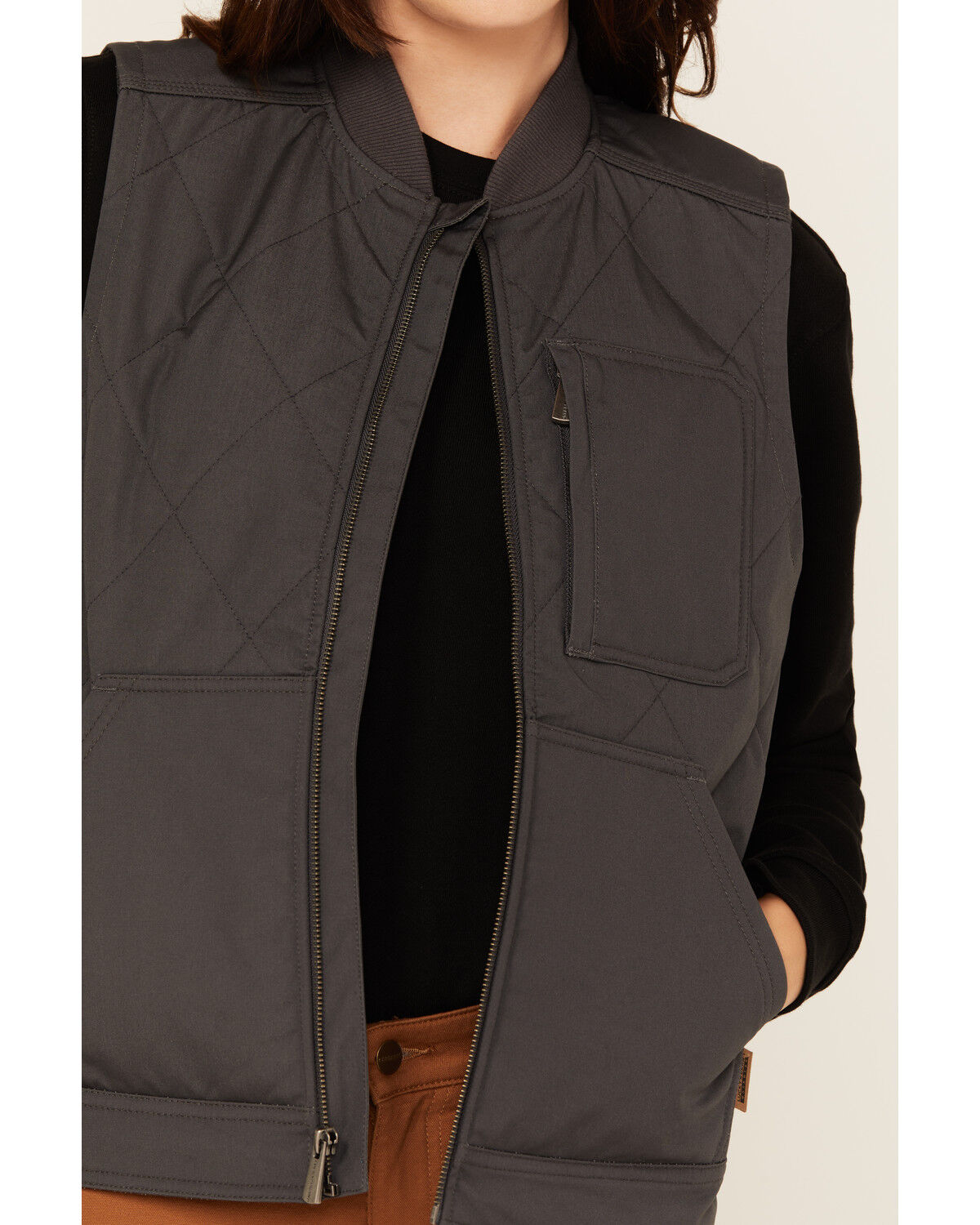 Lucky Brand Workwear Women's Tactical Insulated Canvas Quilted Vest