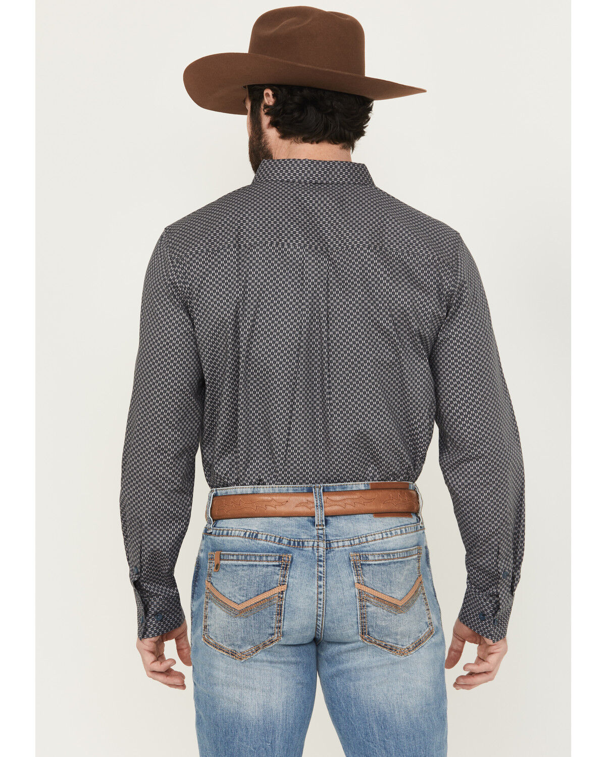 Cody James Men's San Juan Geo Print Long Sleeve Button-Down Stretch Western Shirt