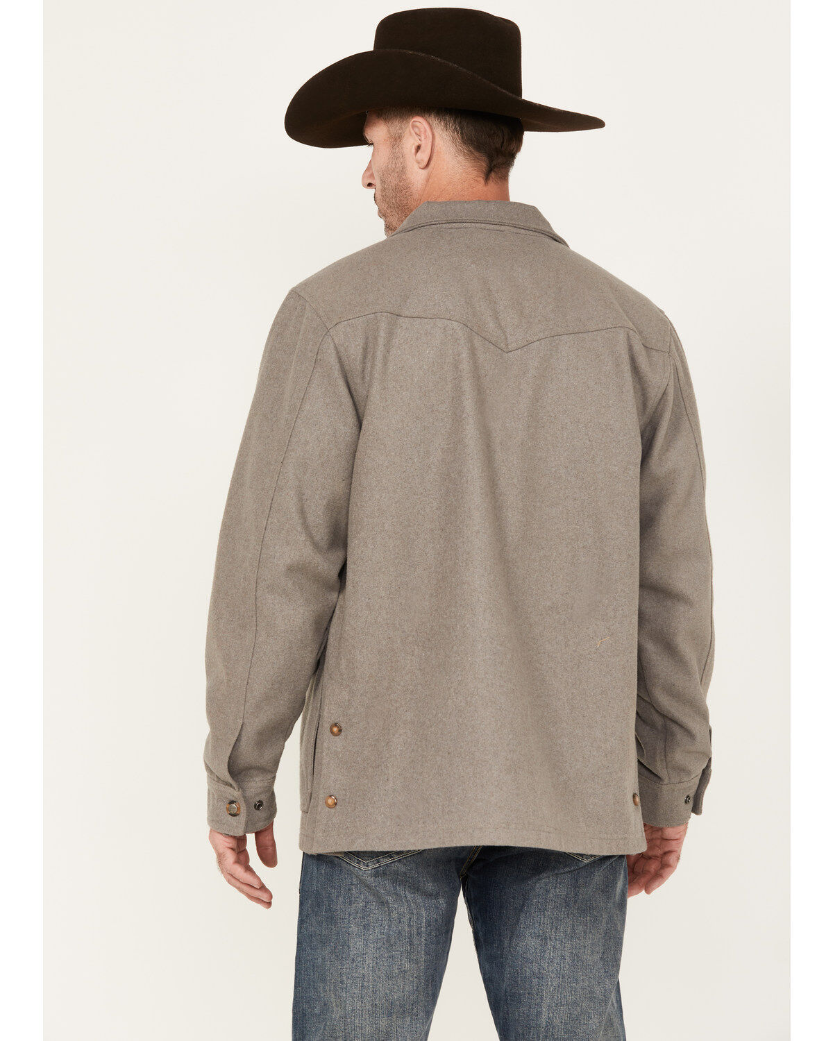 Cinch Men's Wool Solid Snap Jacket