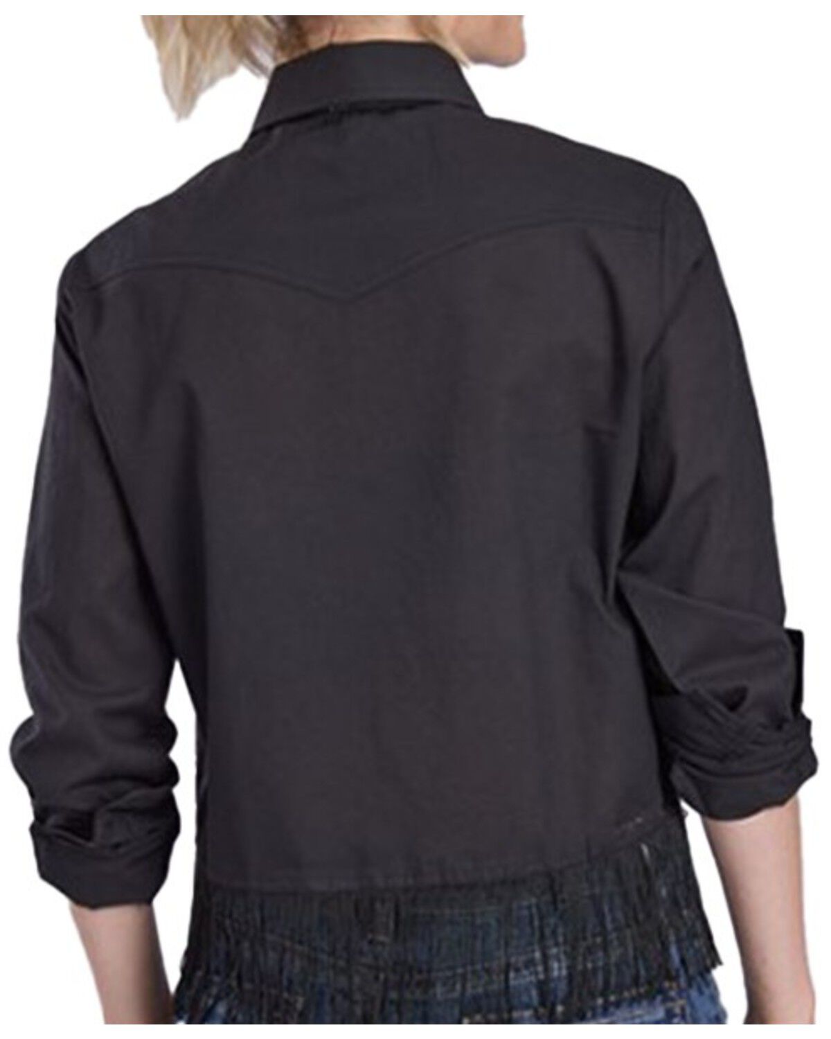 Roper Women's Long Sleeve Fringe Button-Down Blouse