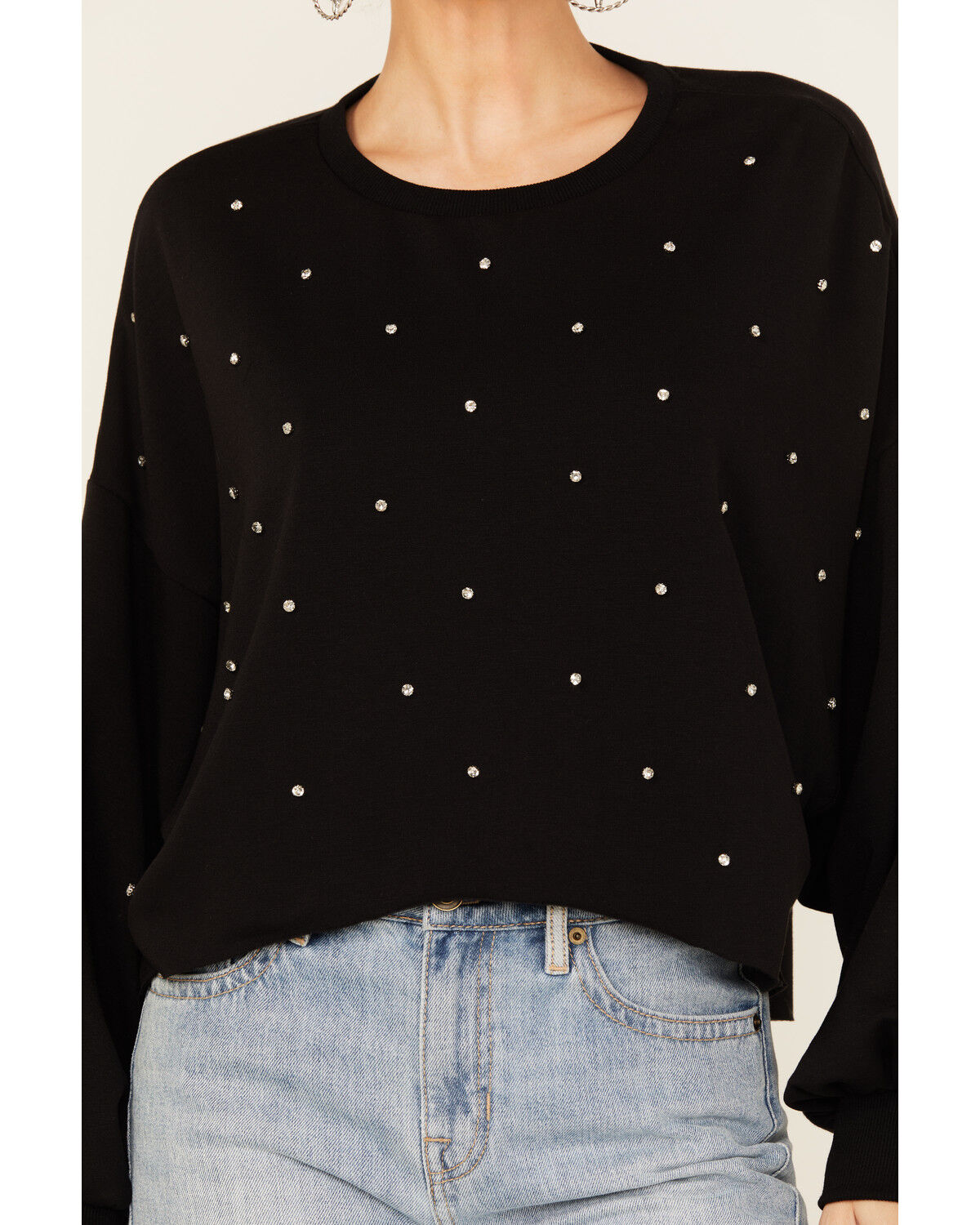 Rock & Roll Denim Women's Rhinestone Sweatshirt