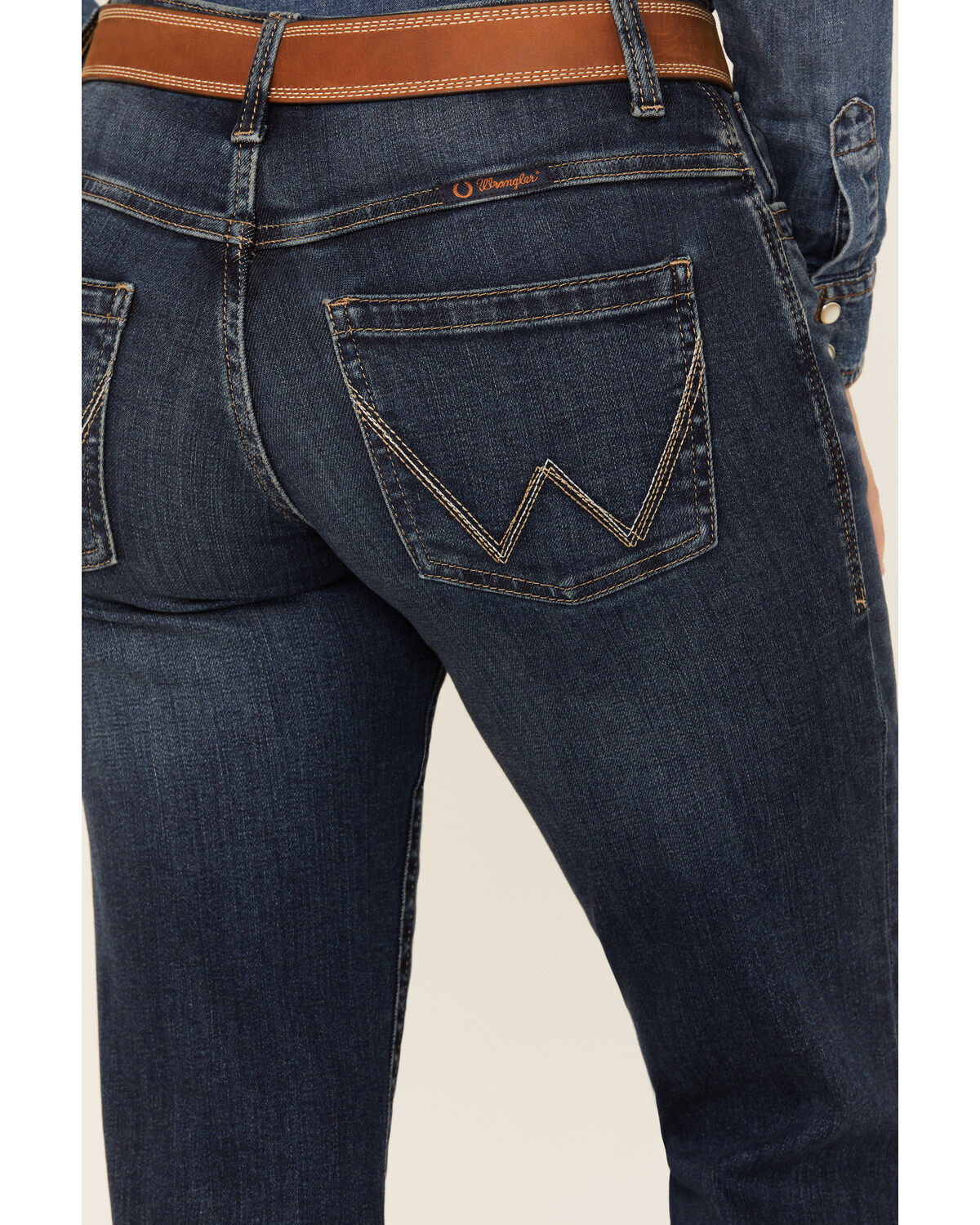 Wrangler Women's Jade Dark Wash Mid Rise Relaxed Bootcut Ultimate Riding Jeans