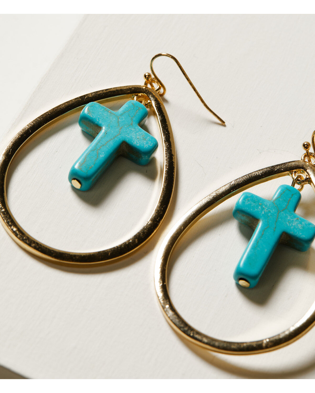 Shyanne Women's Teardrop with Cross Earrings