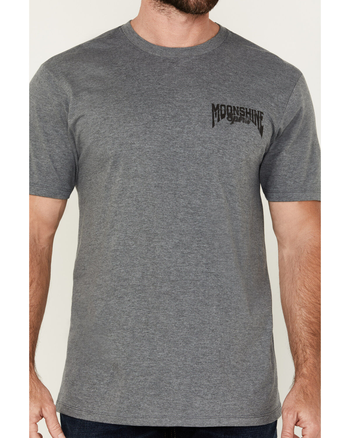 Moonshine Spirit Men's Mariachi Hat Skeleton Short Sleeve Graphic T-Shirt