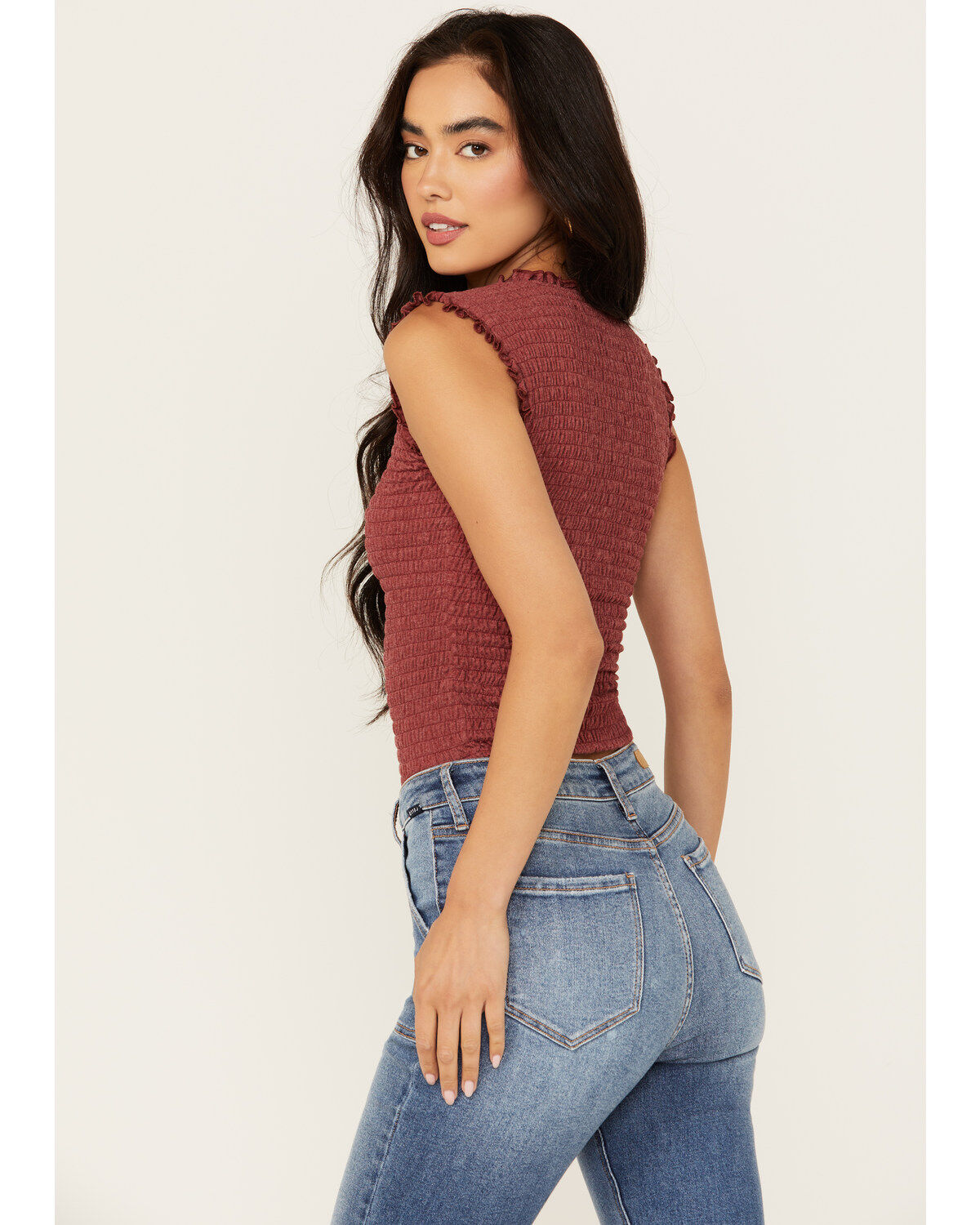 Shyanne Women's Smocked Ribbed Tank