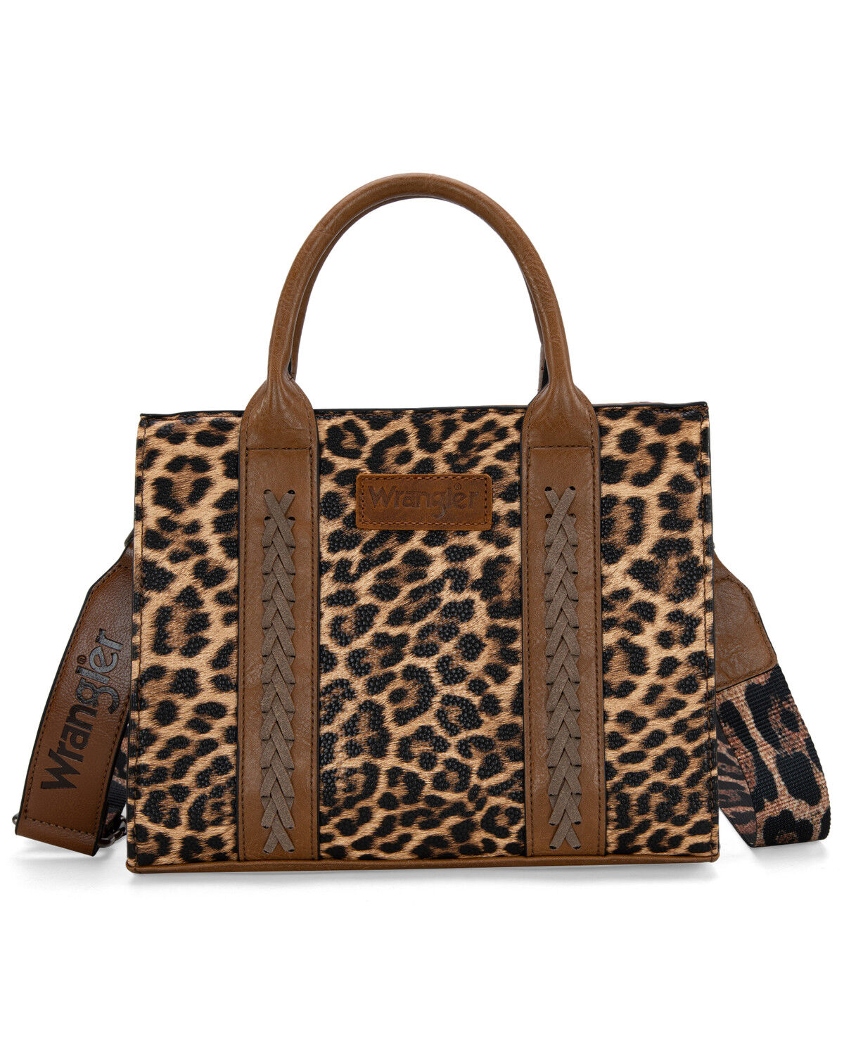 Wrangler Women's Leopard Print Crossbody Tote