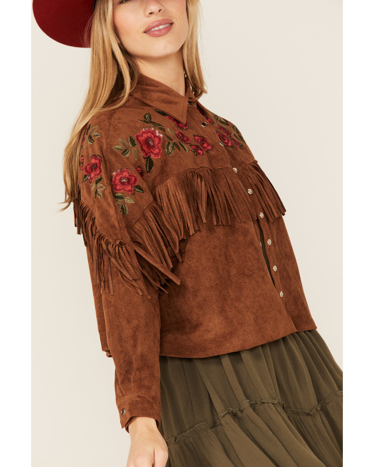 Maggie Sweet Women's Tango Floral Fringe Jacket
